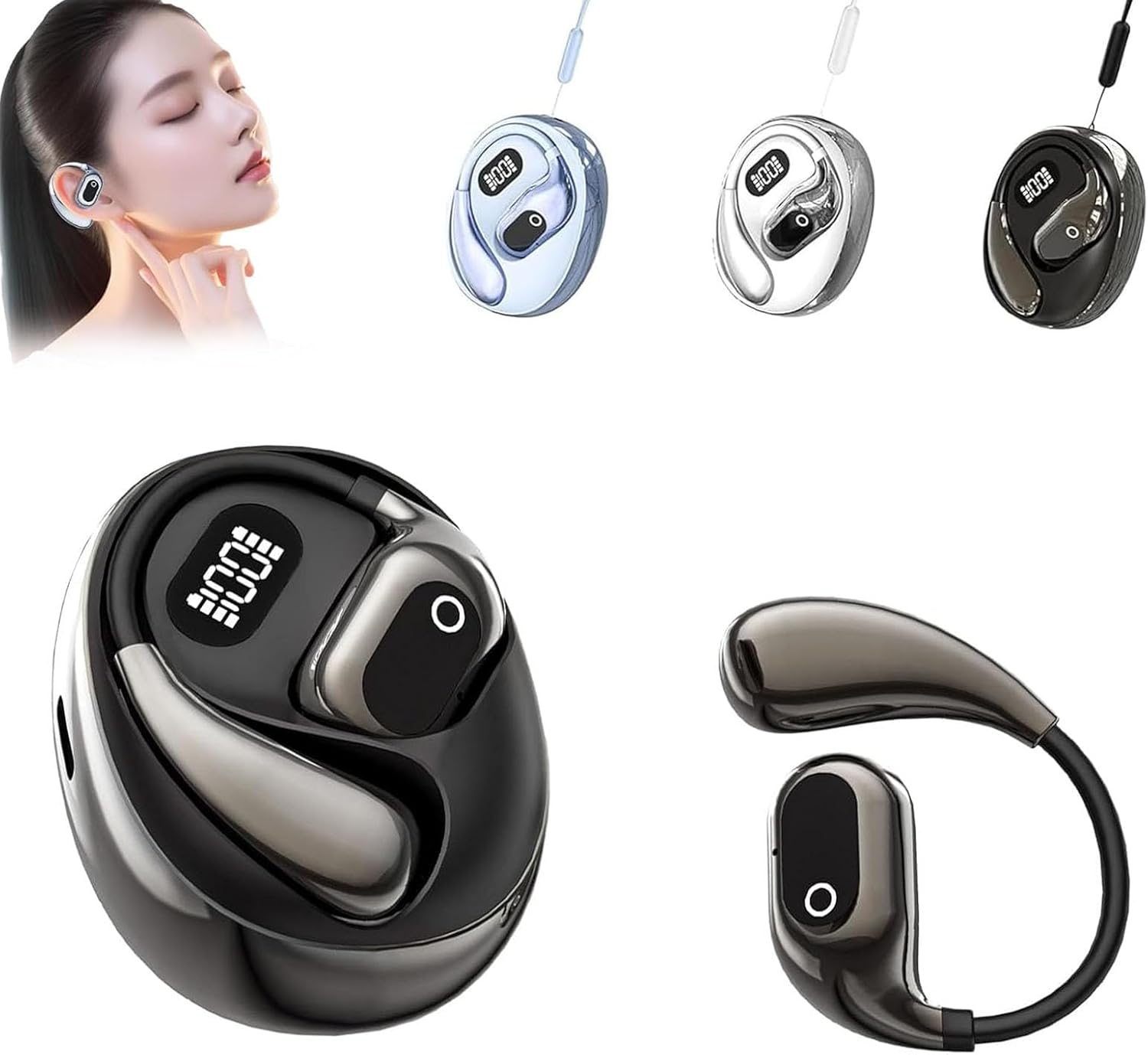 Peachloft Translator, Peachloft Earbuds, 138 Multi-Language Smart Translation Bluetooth Headset, Ai Headphones Language Translation Headset, Hy-T26 Pro Wireless Bluetooth Translation Earbuds (Black)