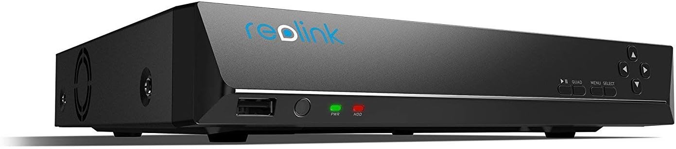 REOLINK 4K 16 Channel Network Video Recorder for Security Camera System, Only Work with 4K/5MP/4MP HD Reolink IP Cameras PoE NVR, 24/7 Recording to Pre-Installed 4TB Hard Drive, RLN16-410-4TB