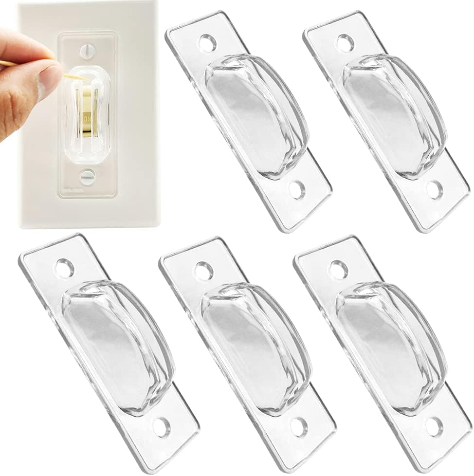 Light Switch Guard, 6 Pack, Clear Light Switch lock, Child Proof Light Switch Cover Guard, Keeps Light ON Or Off Protects Your Lights or Circuits from Accidentally Being Turned on or Off