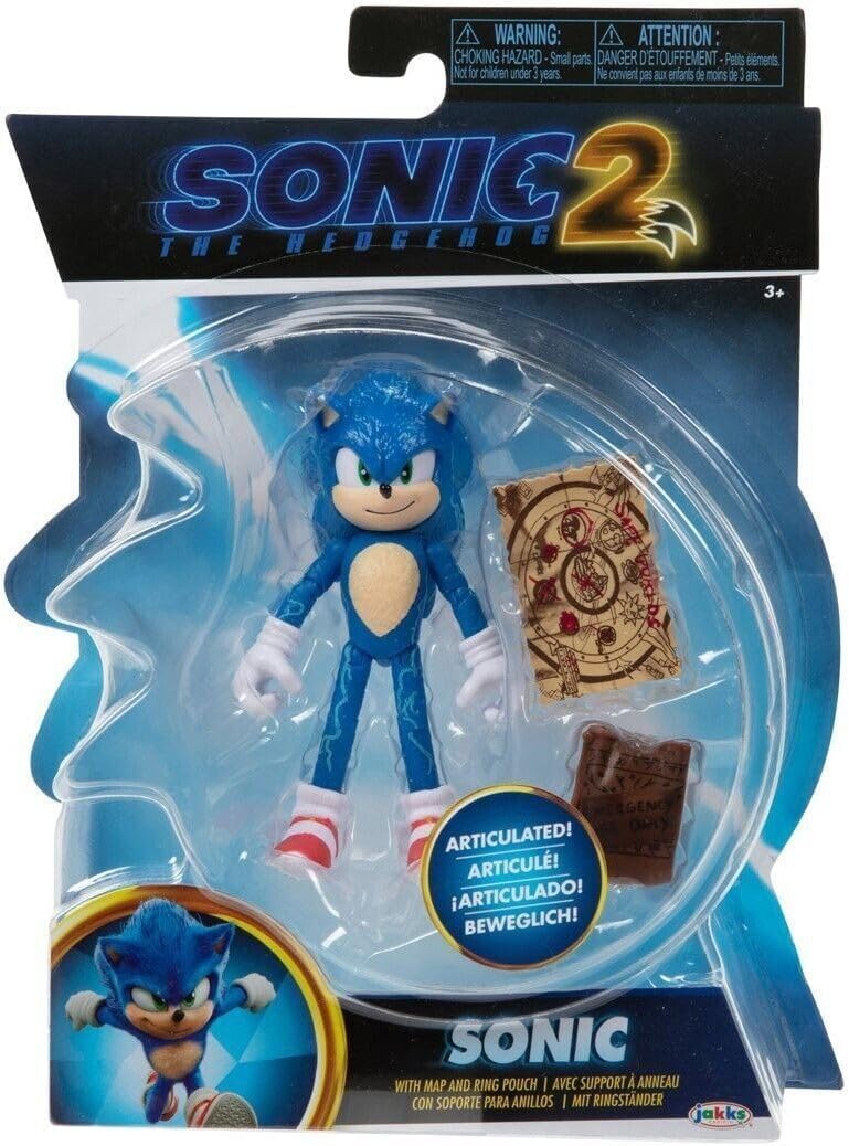 Sonic The Hedgehog 2 The Movie 4” Articulated Action Figure Collection (Sonic – Series 2)