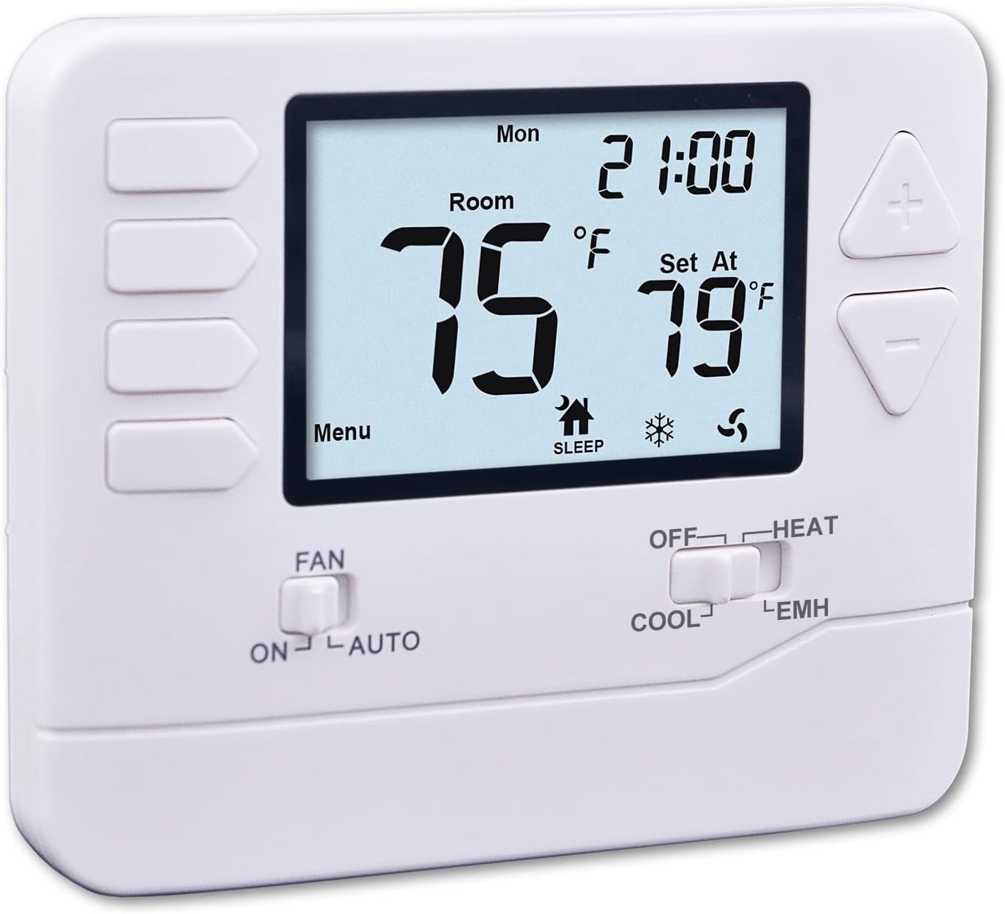 H725 5/1/1 Day Programmable Heat Pump Thermostat, 2 Heat/1 Cool DIY Instal, with 4.5 sq. Inch Display