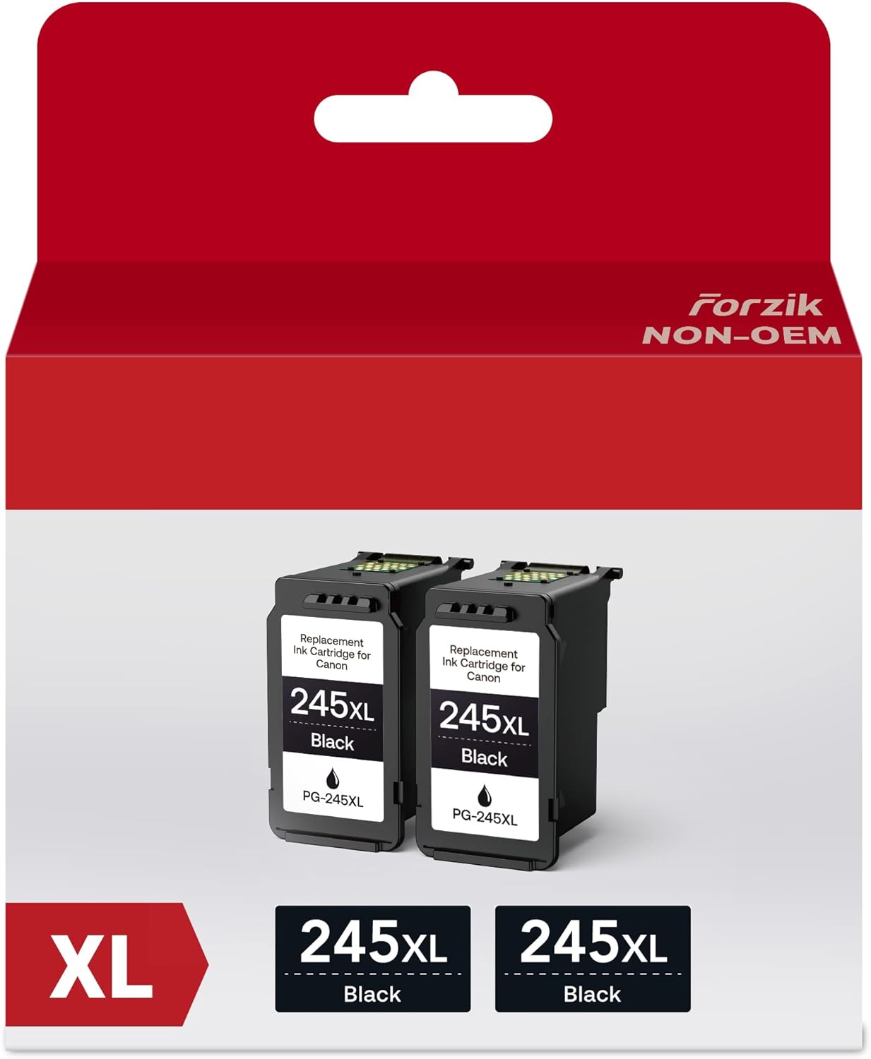 Forzik Compatible Ink Cartridge Replacement for Canon 245XL, Black, 2 Pack