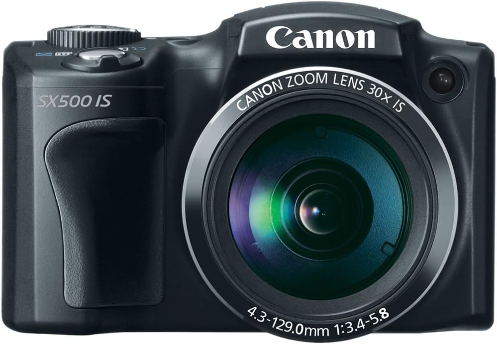 Canon PowerShot SX500 is 16.0 MP Digital Camera with 30x Wide-Angle Optical Image Stabilized Zoom and 3.0-Inch LCD (Black) (Old Model) (Renewed)