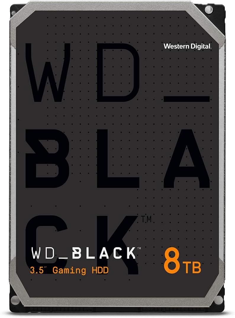 Western Digital 8TB WD Black Performance Internal Hard Drive HDD – 7200 RPM, SATA 6 Gb/s, 256 MB Cache, 3.5″ – WD8001FZBX