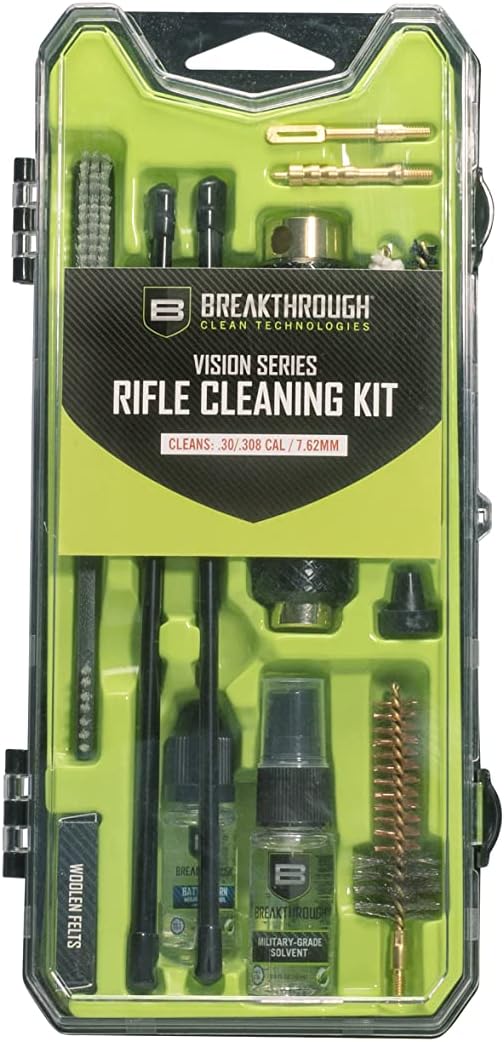 Breakthrough Clean Technologies Universal Gun Cleaning Kit for Rifle, Shotgun, Handgun, and Airgun Care and Maintenance – Durable Storage Case – All-in-One Solvent