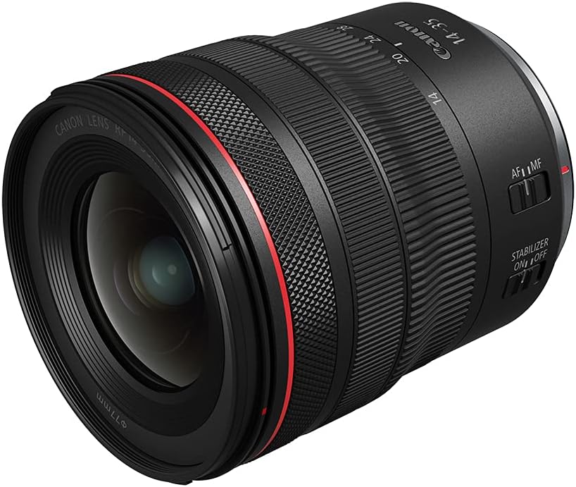 Canon RF14-35mm F4 L is USM Lens, Wide-Angle Zoom Lens, Compatible with EOS R Series Mirrorless Cameras, Black