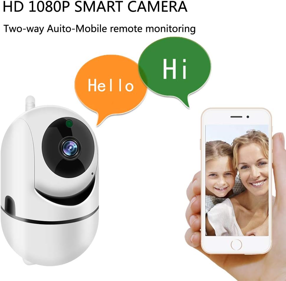 Security Cameras Wireless Indoor camaras de seguridad Cameras for Home Security Baby Monitor 360 Degrees Cam for Dimmable/Pet/Nanny cam with Support 64G or Cloud Storage Two Way Audio 2.4Ghz