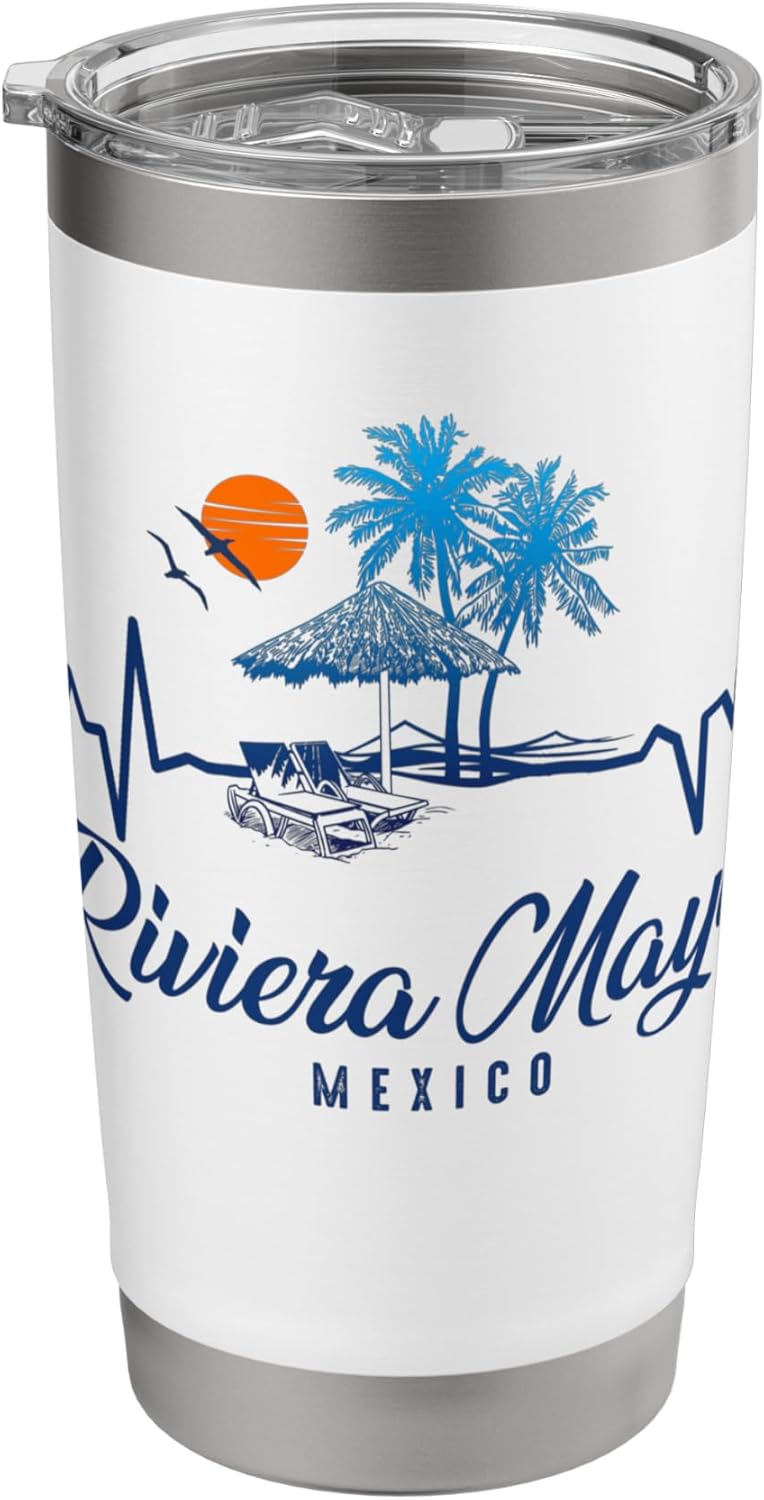 Riviera Maya Mexico Souvenir Vacation 2025 Matching Group Stainless Steel Insulated Tumbler