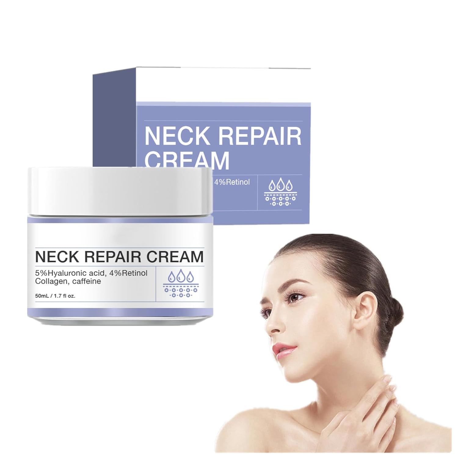 Neck Firming Cream – Tighten & Lift Neck Cream for Crepey Skin, Anti-Aging Neck Cream With Pro-Active Repair Firming Complex for Tightening Skin and Wrinkles, Skincare Moisturizer Neck Cream (1pc)