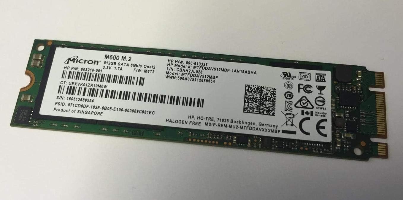 Micron M600 512GB 2260 M.2 NAND Flash SATA 6.0Gb/s SSD (560MB/s Read / 510MB/s Write) [PN: MTFDDAY512MBF-1AN12]