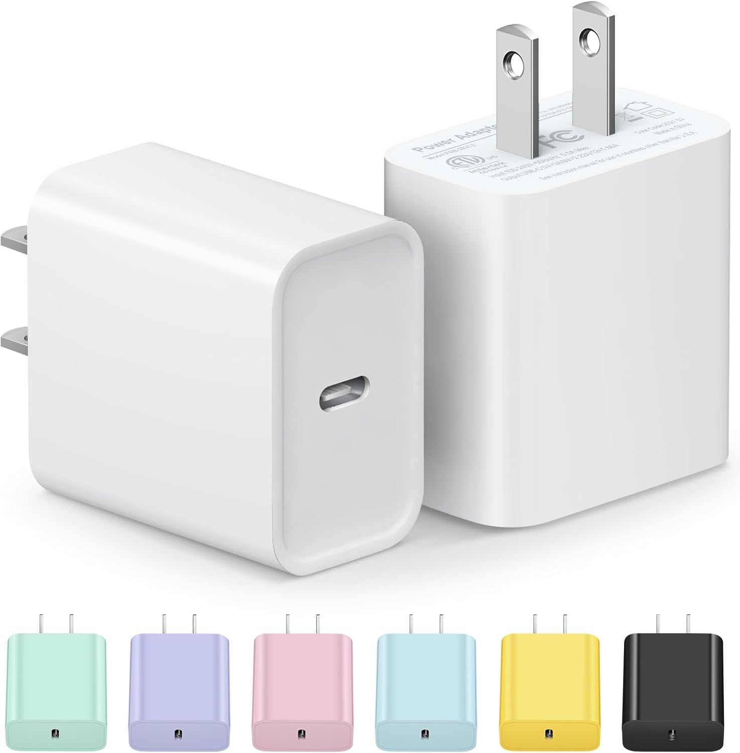 iPhone 16 Charger Block, USB C Charger Block for iPhone 16 15 14 13 12 11 Wall Charger Fast Charging 20W Power Adapter Cube for iPhone, iPad, Google, Samsung and More