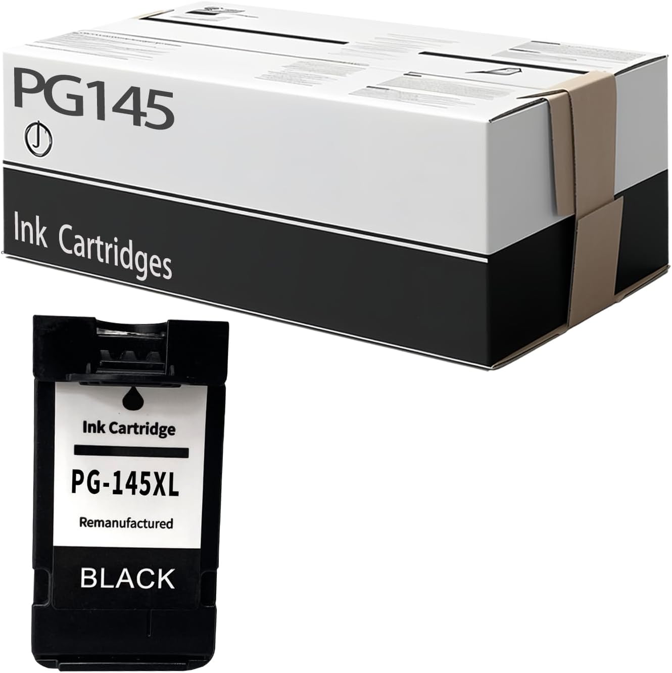 PG145 CL146 High Yield Ink Cartridges Replacement Compatible for Canon Pixma IP2820 MX491 MG2410 2510 2910 3010 TS201 301 3110 TR4510 Printer (1 Pack Black)