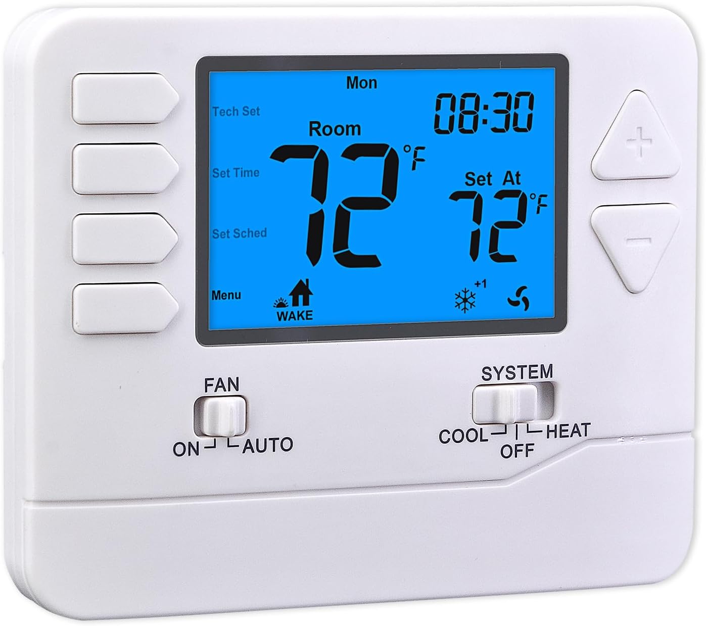 5-1-1 Day Programmable Thermostats for Home 2 Heat/ 2 Cool Conventional Multistage Systems