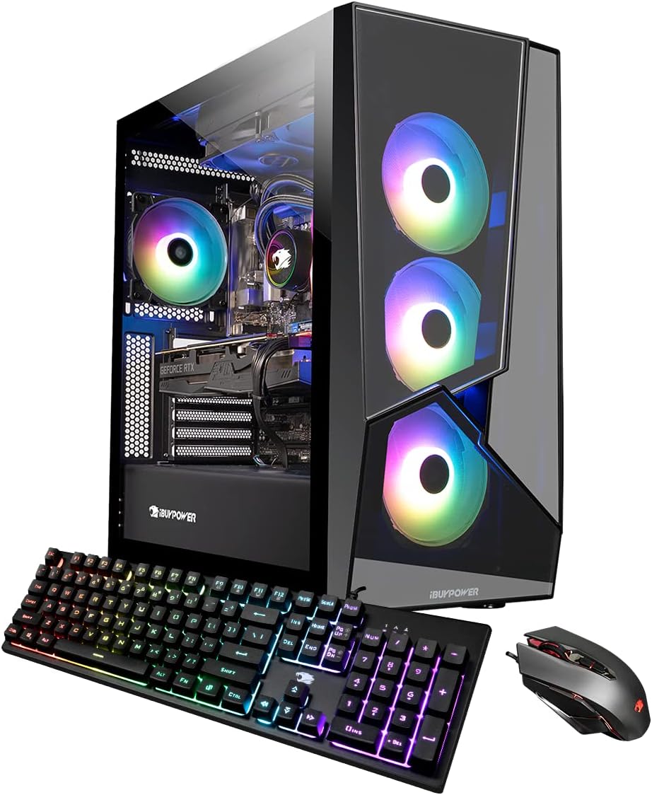 iBUYPOWER Pro Gaming PC Computer Desktop SlateMR 236i (Intel i5-12600KF 3.7GHz, GeForce RTX 3060 12GB, 16GB DDR4 RGB RAM, 500 GB NVMe SSD + 1 TB HDD, WiFi Ready, Windows 11 Home)