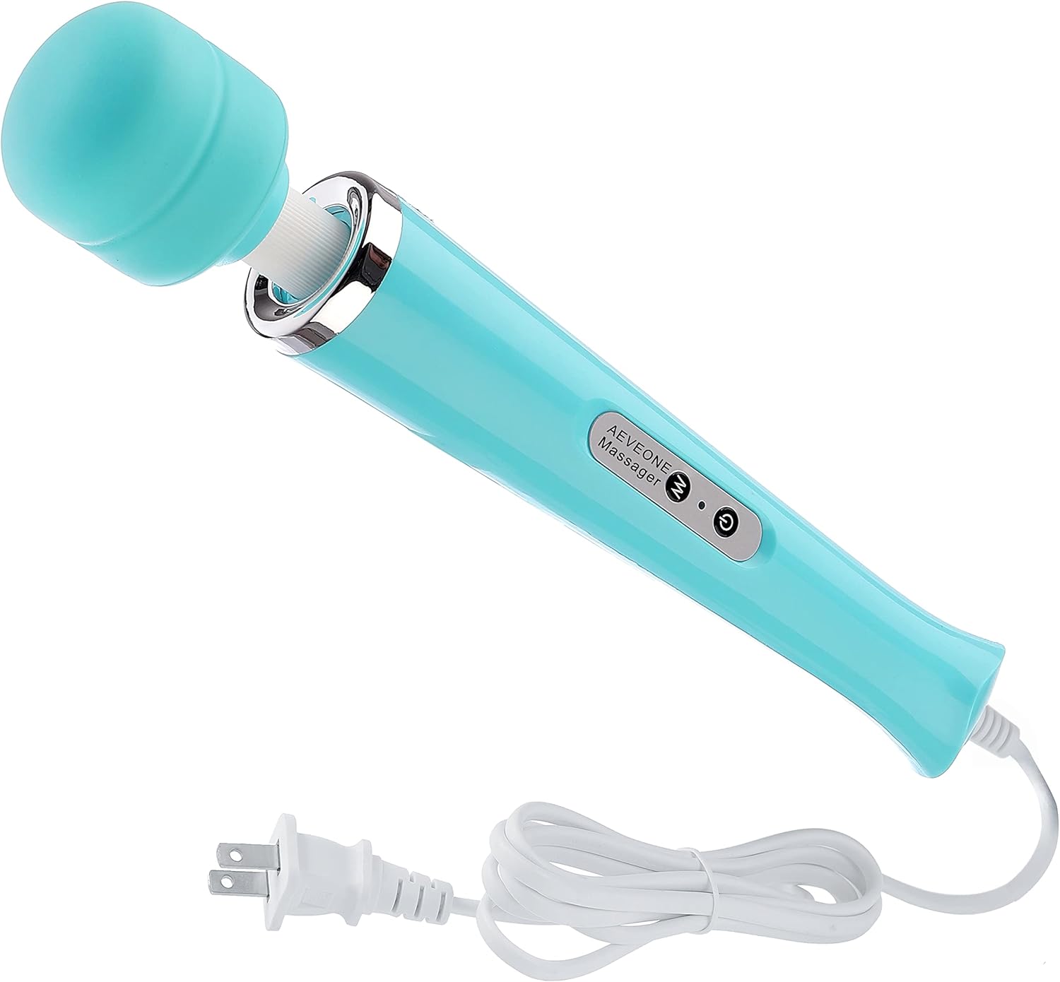 Powerful Handheld Electric Massager with Strong 10 Modes Vibrations Personal Back Massage for Sports Recovery, Muscle Aches, Relaxing Body (Light Blue)