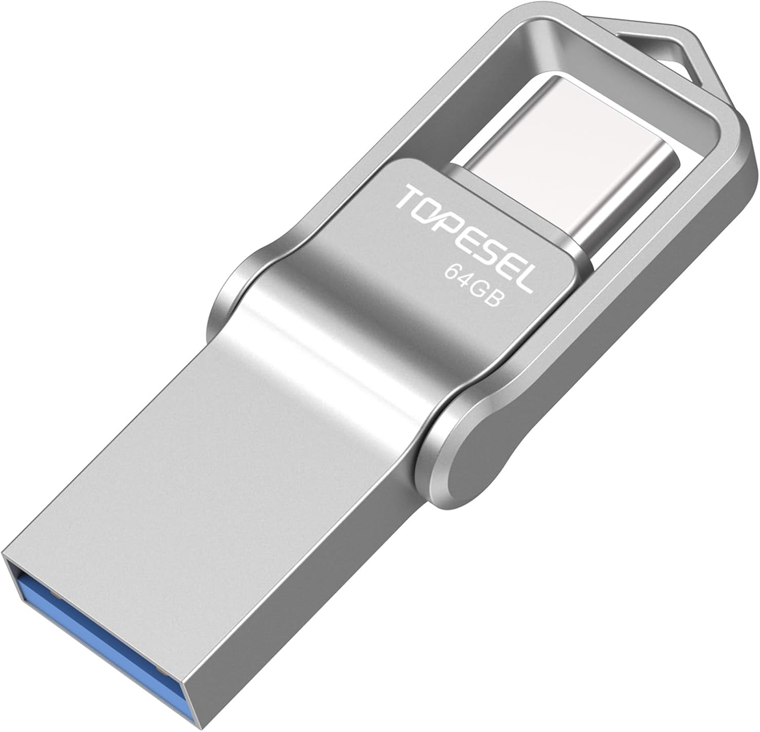 TOPESEL 64GB USB C Flash Drive Dual USB 3.0 Flash Drive USB A & Type C Thumb Drive UDP-Tech Waterproof Type C Flash Drive Portable USB C OTG Flash Drive for Computer Mac Smartphone Tablet