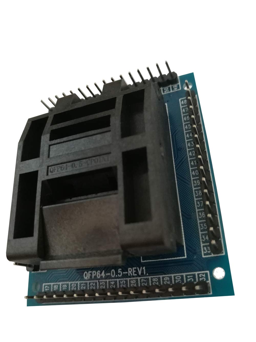 Wiring Connecting Terminals – QFP 64-0.5 TQFP64 LQFP64 Clamshell Programming Socket Pitch 0.5mm nand Flash Programmer Adapter