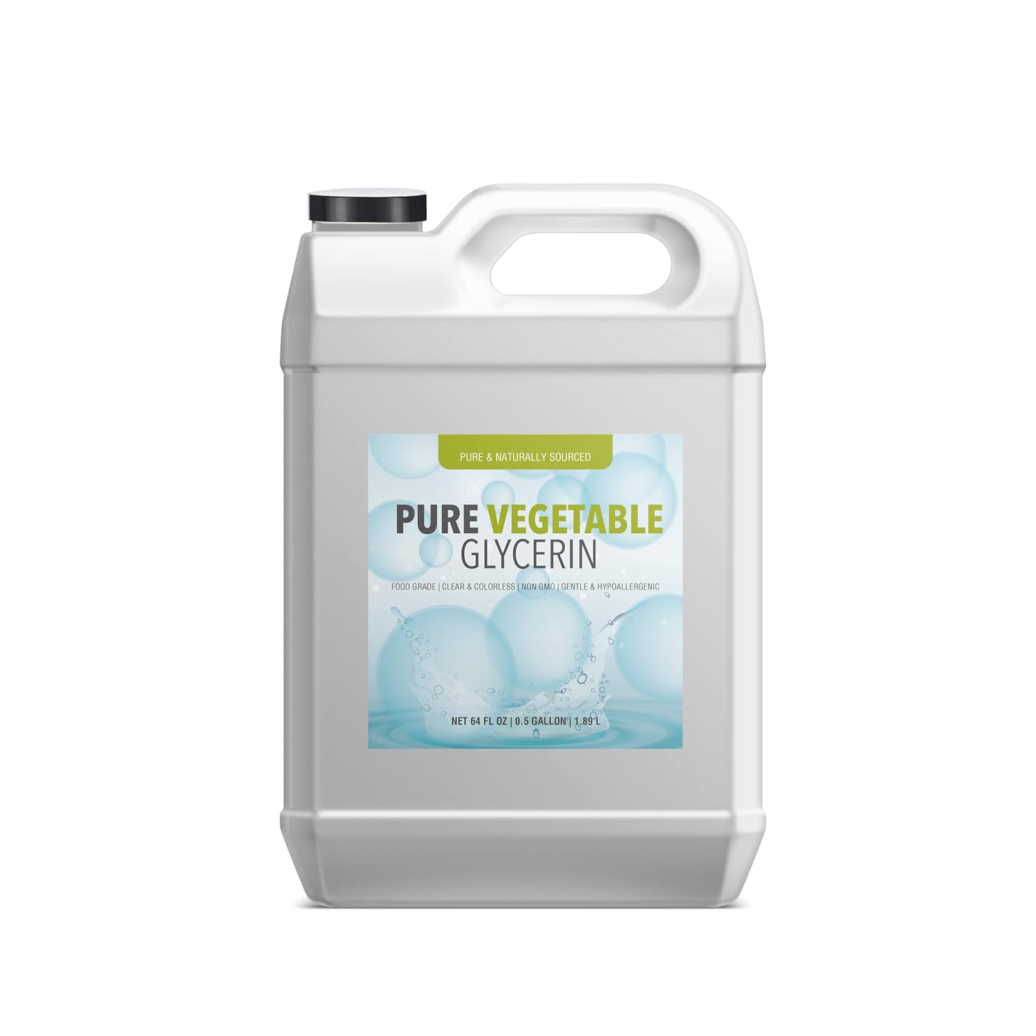 PURE ORIGINAL INGREDIENTS Vegetable Glycerin (64 fl oz) Food Grade, Vegan, Hypoallergenic Moisturizer