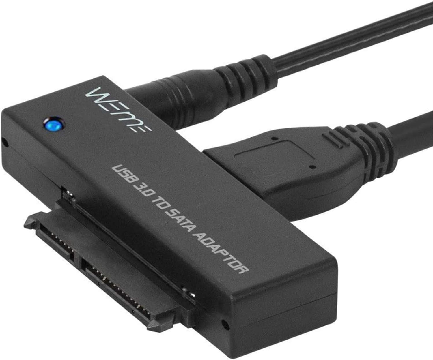 WEme USB 3.0 to SATA Converter Adapter for 2.5 3.5 Inch Hard Drive Disk SSD HDD, Power Adapter and USB 3.0 Cable Included