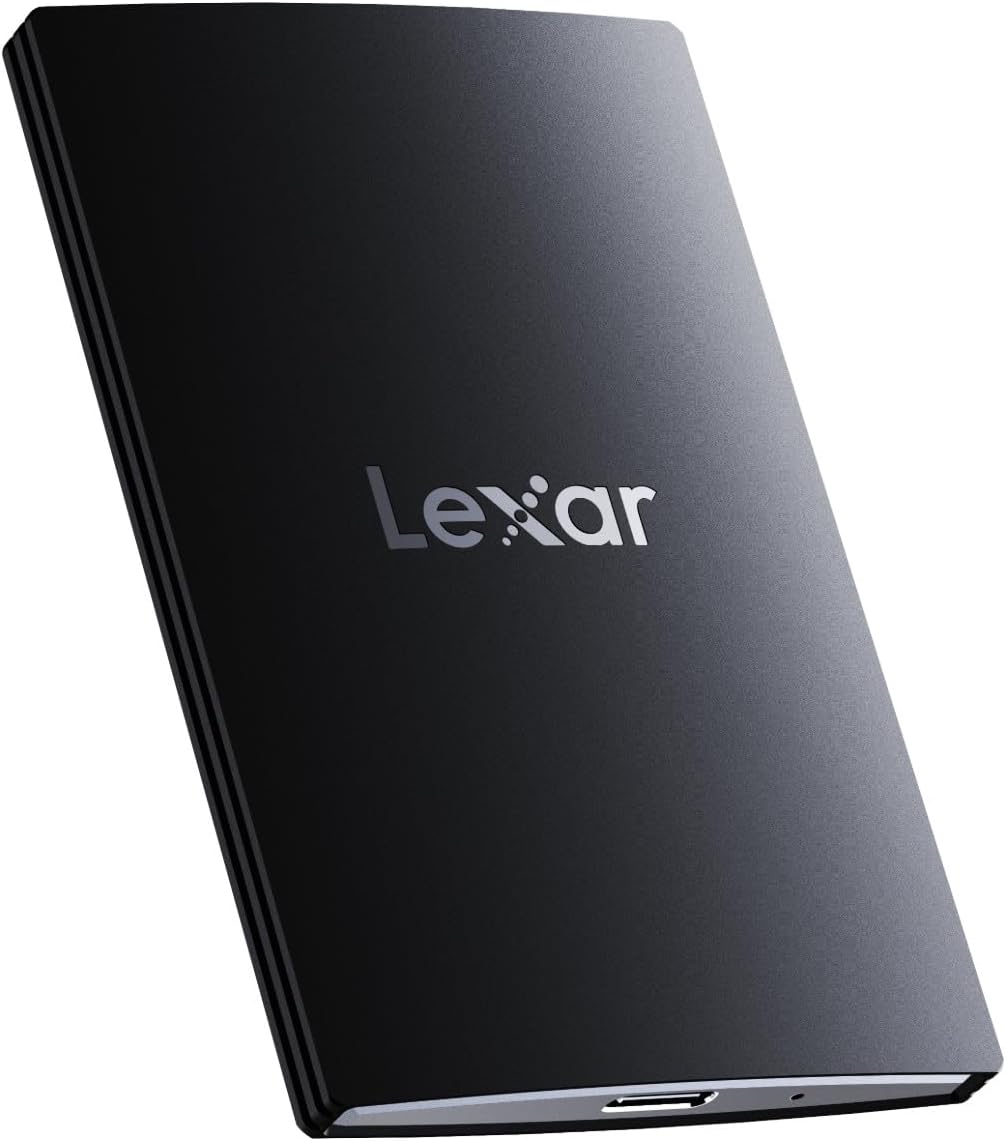 Lexar SL500 External SSD 2TB, USB3.2 Gen2x2 Portable SSD, PSSD up to 2000MB/s Read, 1800MB/s Write, External Solid State Drive Compatible with iPhone15 Series/Mac/PS5/XBOX/Laptop/PC(LSL500X002T-RNBNG)