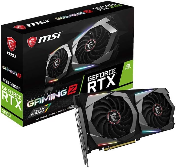 MSI GAMING GeForce RTX 2060 6GB GDRR6 192-bit HDMI/DP Ray Tracing Turing Architecture VR Ready Graphics Card (RTX 2060 GAMING Z 6G) (Renewed)