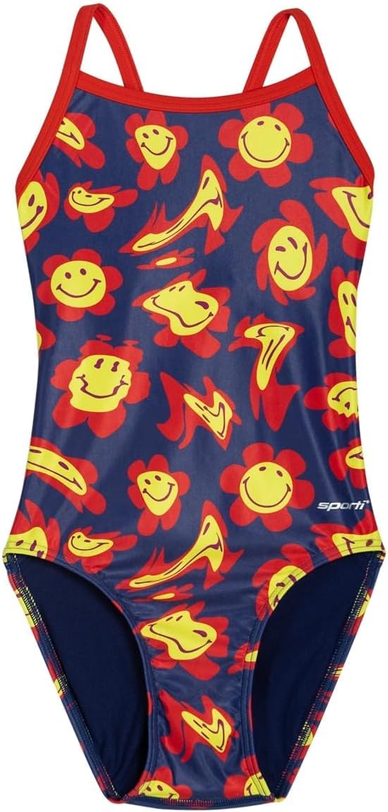 Sporti HydroLast Artsy Thin Strap One Piece Swimsuit Youth (22-28)