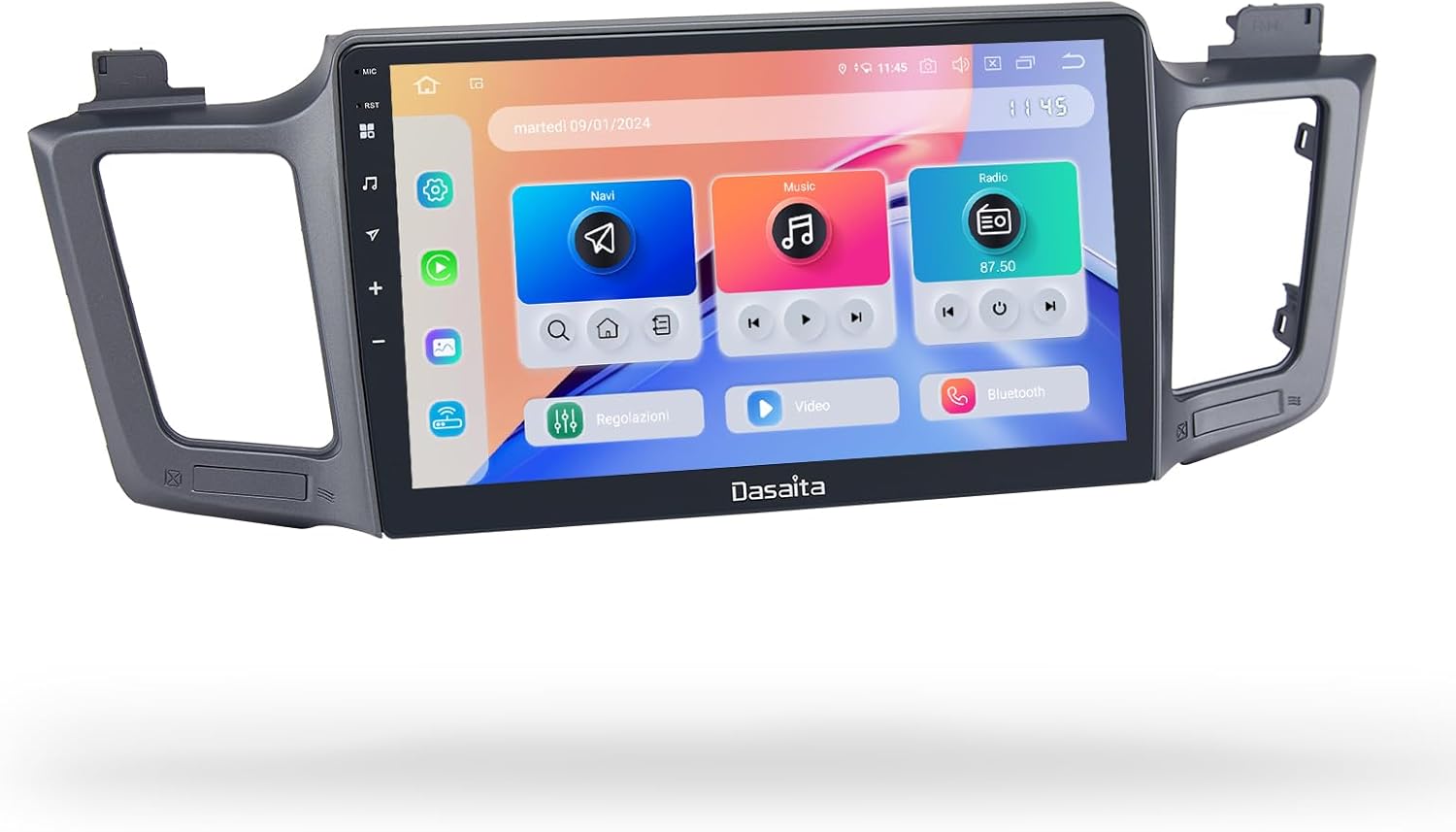 Dasaita Android 13 Radio for Toyota RAV4 2013-2018, with Wireless CarPlay, Android Auto, 10.2″ QLED Touchscreen, 4G LTE, 5G WiFi, HD Video Output, 6GB RAM 64GB ROM