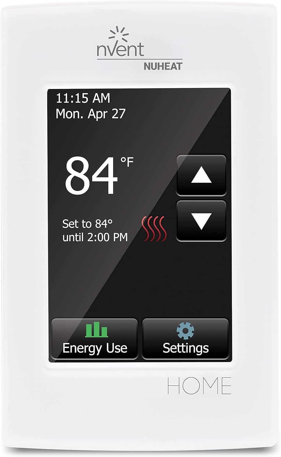 nVent Nuheat Home AC0056 Programmable Touchscreen Thermostat, for Radiant Heated Floors, 120V/ 240V Cables, with an Extra OJ Electronics Floor Heating Temperature Sensor and Built-in GFCI