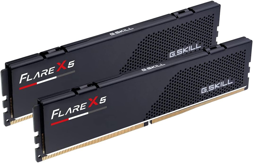 G.SKILL Flare X5 Series (AMD Expo) DDR5 RAM 32GB (2x16GB) 6000MT/s CL36-36-36-96 1.35V Desktop Computer Memory UDIMM – Matte Black (F5-6000J3636F16GX2-FX5)