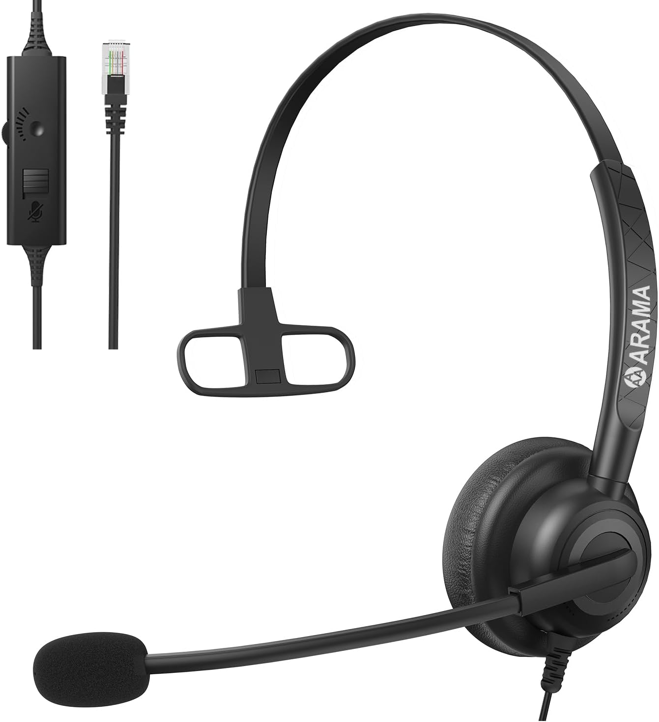 Arama Cisco Phone Headset with Microphone Noise Cancelling, Mute Switch Headset Compatible with Cisco IP-7821 7841 7942G 7931G 7940 7941G 7945G 7960 7961G 7962G 7965G 7975G 8811 8841 8861 9951