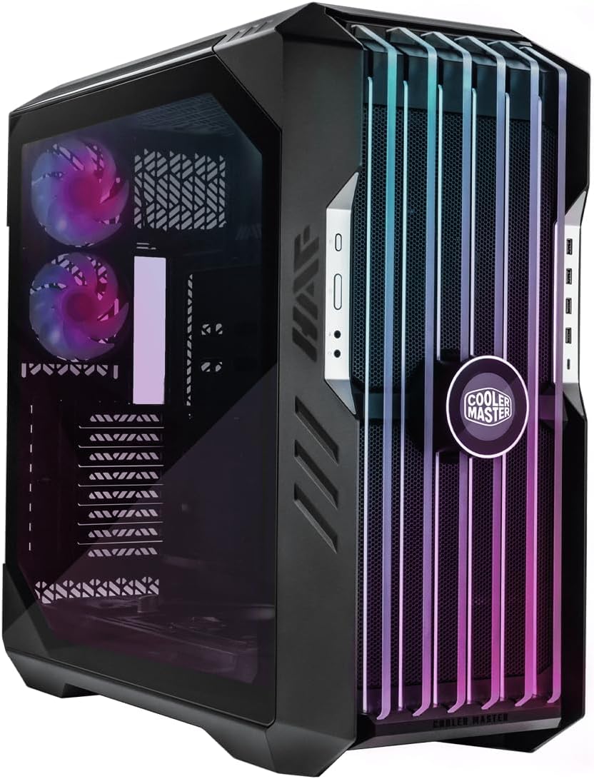 Cooler Master HAF 700 EVO E-ATX High Airflow PC Case, IRIS Customizable LCD .Breathable TG Front Panel, 200mm Sickleflow Fans, 1 x USB 3.2 gen 2 Type C, 4 x USB 3.2 gen 1 (3.0) (H700E-IGNN-S00)