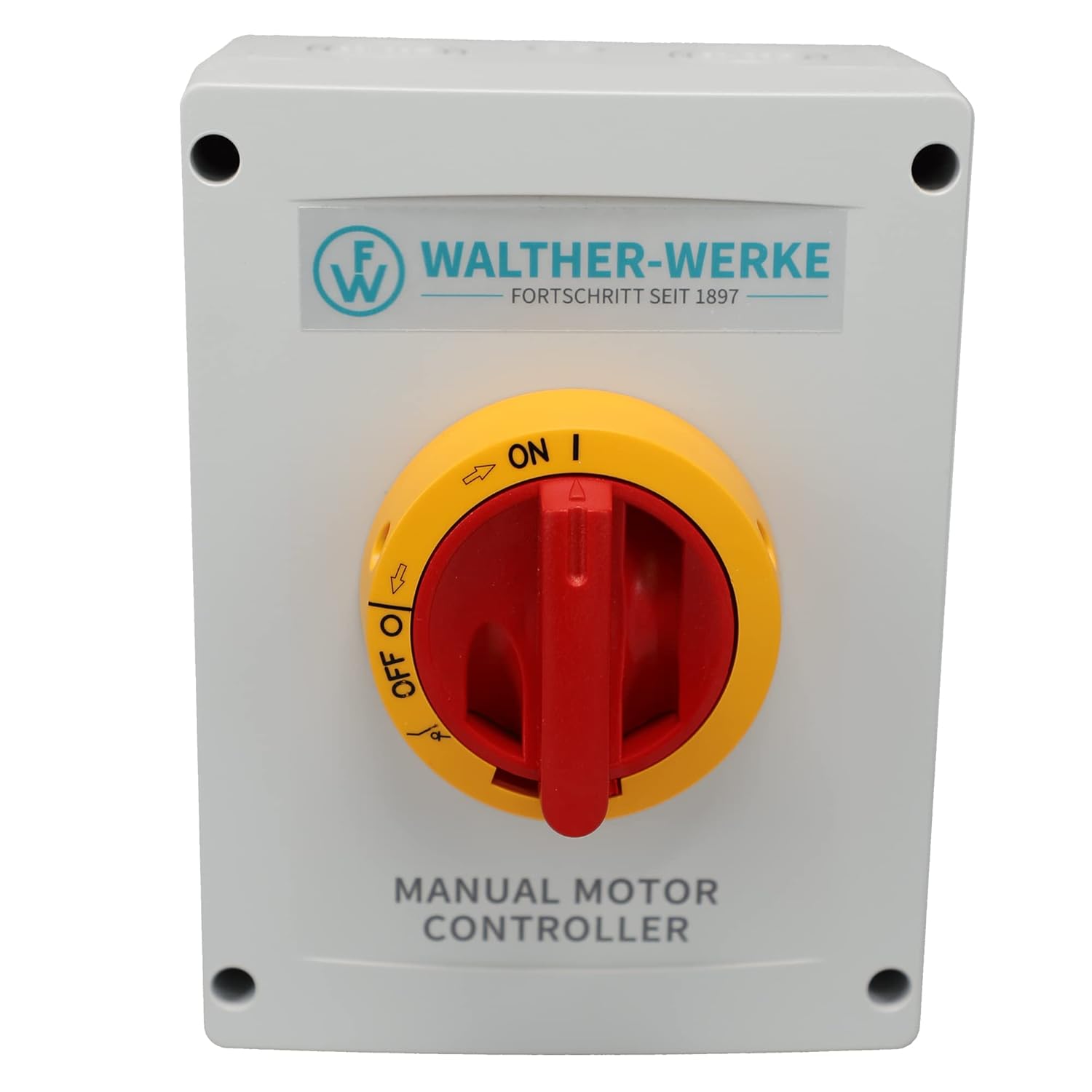 Walther Electric KEM360UL Y/R Enclosed Motor Disconnect Switch – 3 Pole, 60A, 600V, IP65 Nema 4X Water Resistant – OSHA Loto Capable with Defeatable Handle – UL Listed