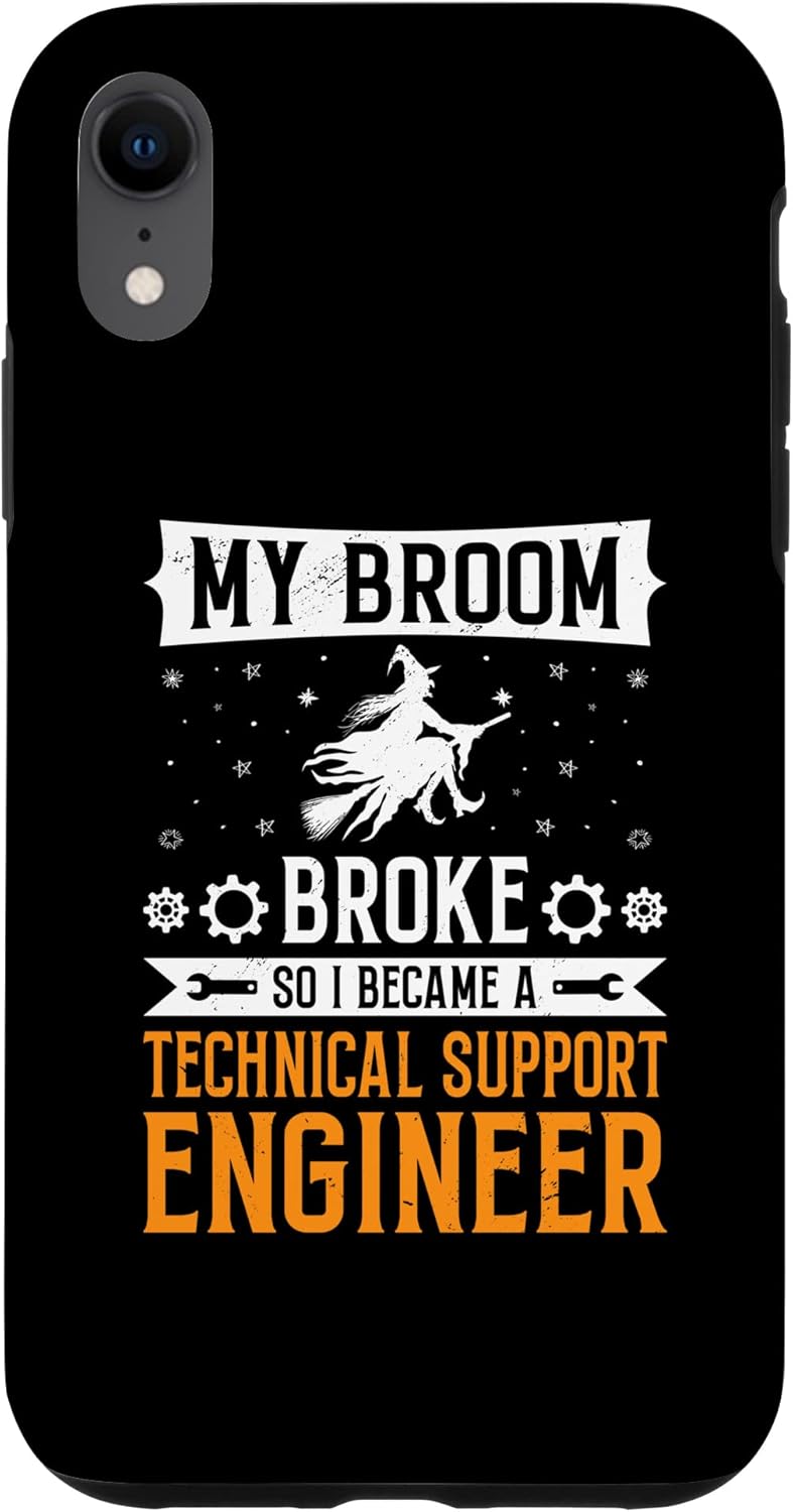 iPhone XR Funny Broom Crew IT Technical Support Engineer Helpdesk Life Case