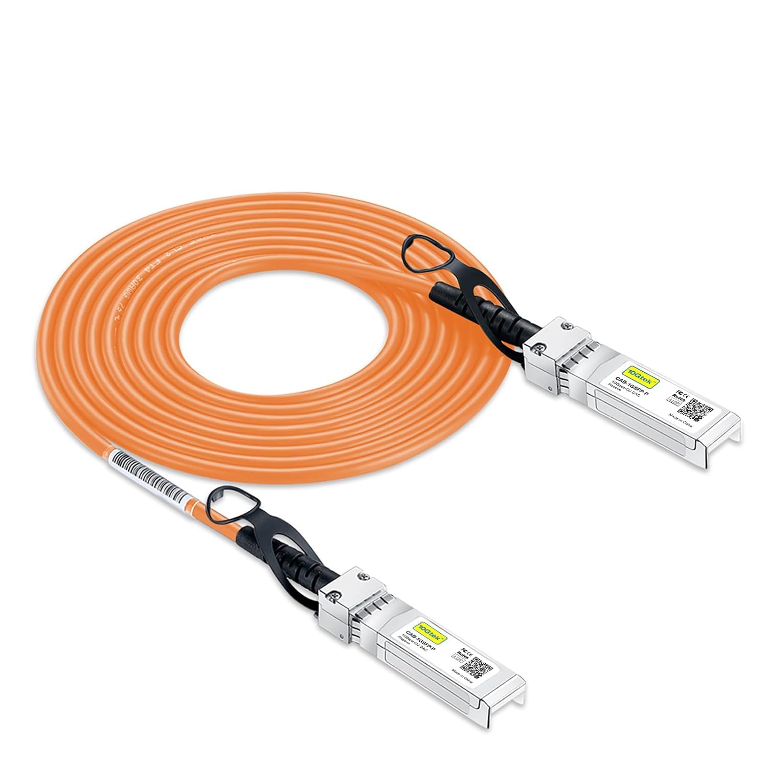 [Orange] Colored 1.25G SFP DAC Twinax Cable – Twinax SFP Cable for Cisco SFP-1GBASE-CU3M, Ubiquiti UniFi, D-Link, Supermicro, Netgear, Mikrotik, Fortinet, 3-Meter(10ft)