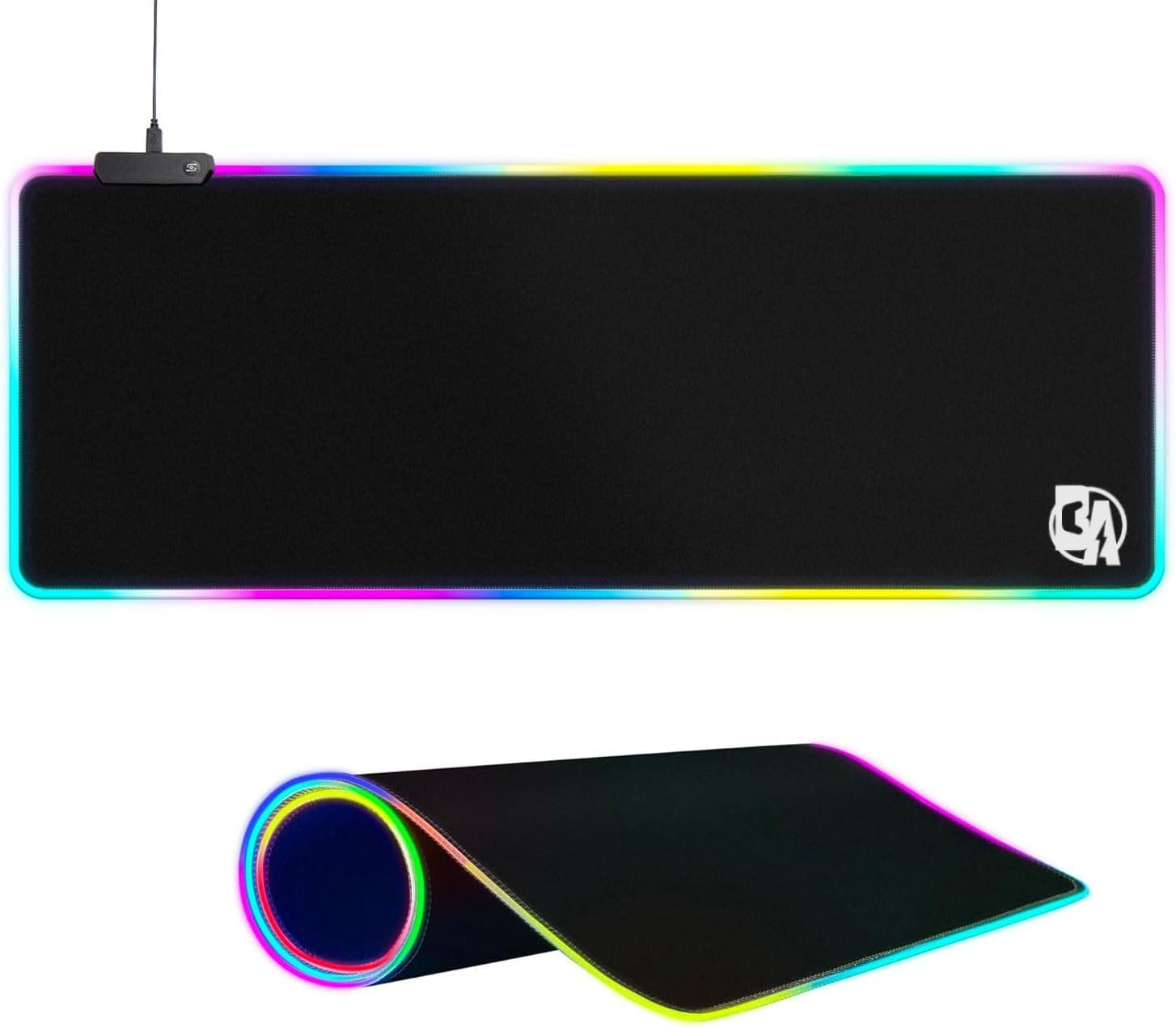 Premium RGB Gaming Mouse Pad with LED Lights – Large Non-Slip Waterproof Desk Mat for Home Office and Gaming