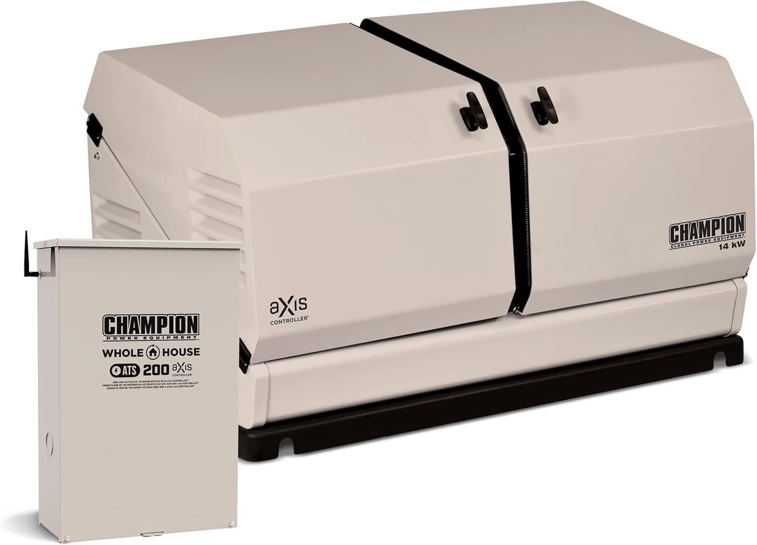 Champion Power Equipment 100837 14kW Home Standby Generator System, 200-Amp aXis Automatic Transfer Switch