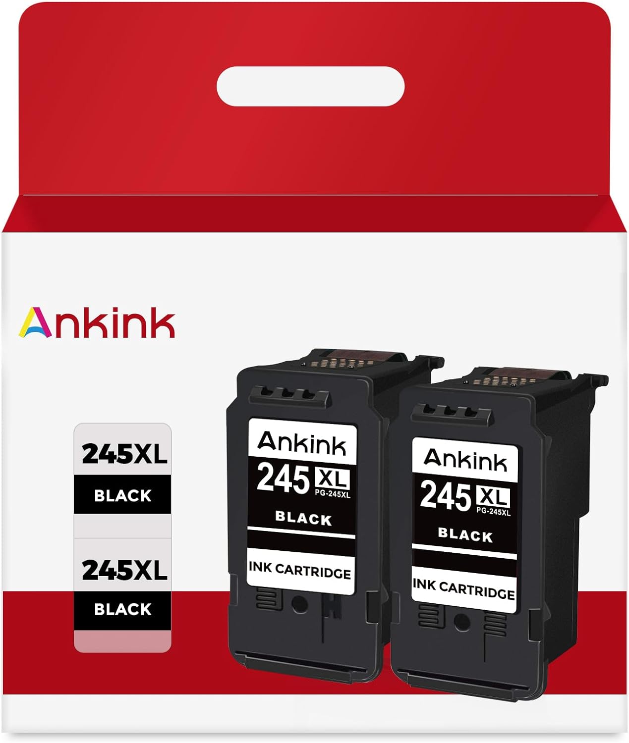 Ankink Compatible Ink Cartridge Replacement for Canon 245XL 245 XL (Black 2-Pack) to use with MX490 TR4520 TS3322 TR4522 TR4500 TS3122 TS3300 MX492 MG2522 TS3320 TS3100 Printer PG245 243XL