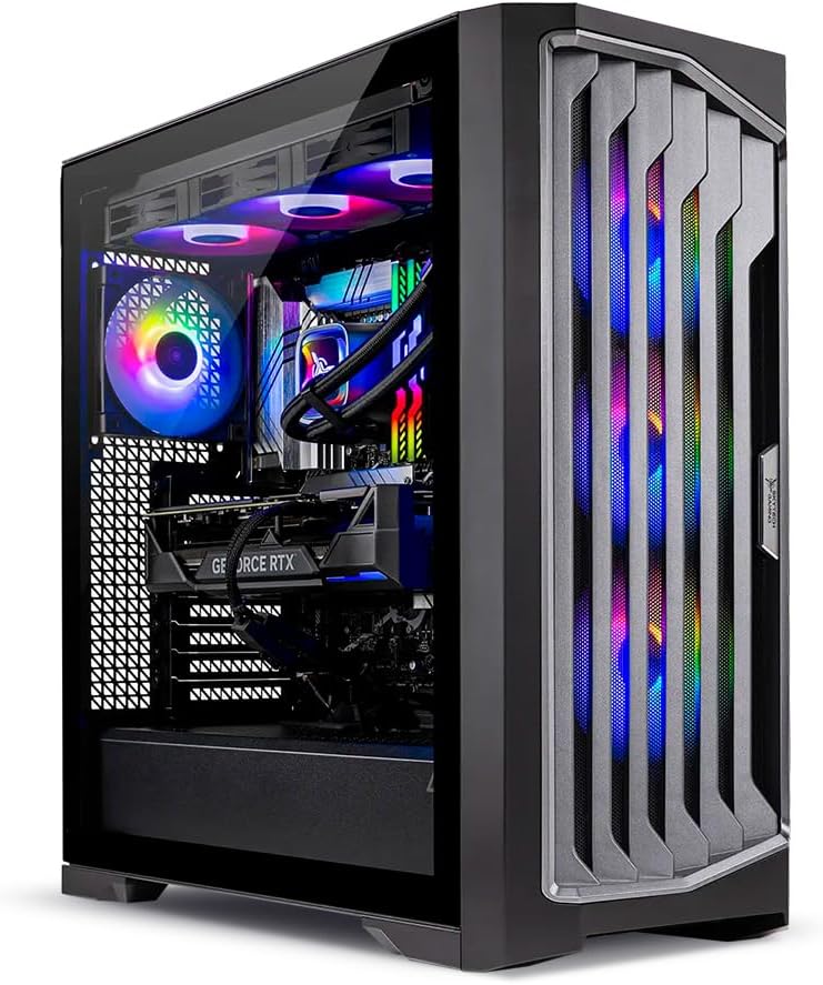 Skytech Legacy Gaming PC Desktop, Intel i9 14900K 3.2 GHz (5.7GHz Turbo Boost), NVIDIA RTX 4090 24GB GDDR6X, 2TB Gen4 SSD, 64GB DDR5 RAM 5600 RGB, 1000W Gold ATX 3.0 PSU, 420mm ARGB AIO, Wi-Fi