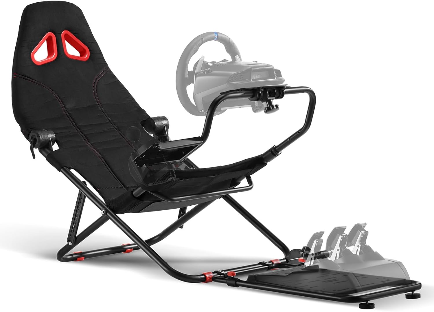 DIWANGUS Racing Simulator Cockpit Foldable Racing Wheel Stand with Seat Racing Chair Sim Racing for Logitech G29 G920 G923 G27 G25 Thrustmaster T248X T248 T300RS T150 458 TX Xbox PS4 PS5 Accessories