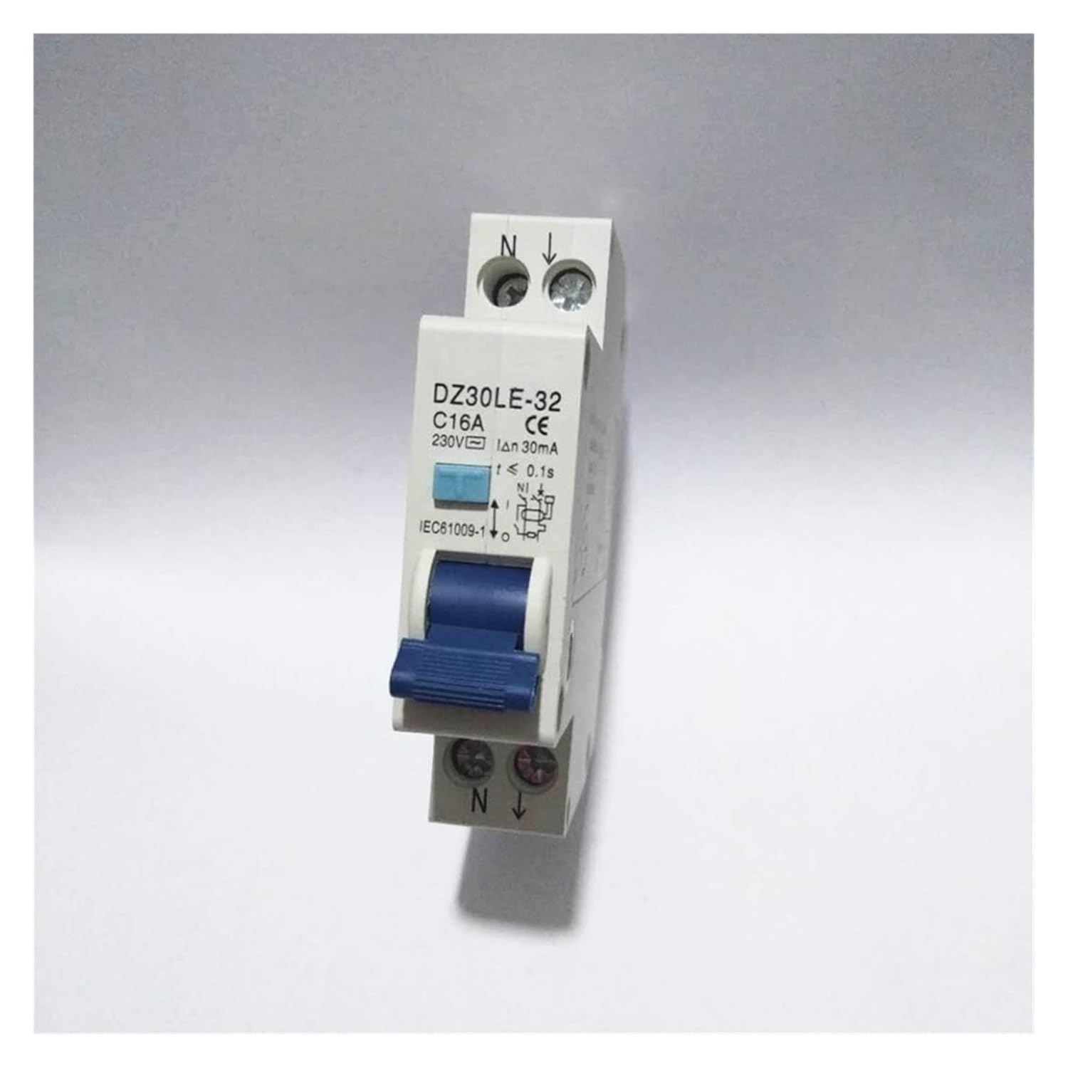 1P+N 16A RCBO 6KA Leakage Circuit Breaker overcurrent Leakage Protection 18mm Compact RCD DZ47LE-T1