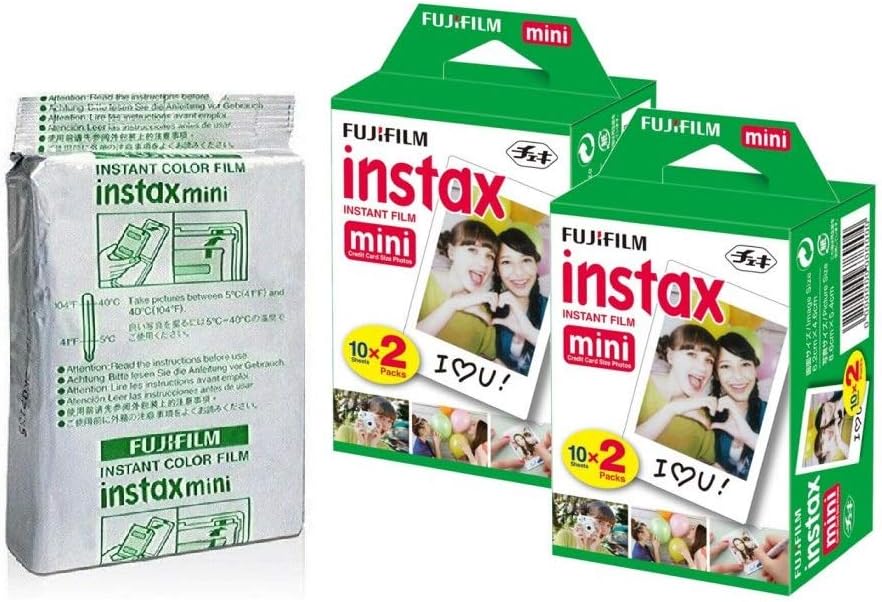 Fujifilm Instax Mini Instant Camera Film for Mini Instant Cameras – Capture Memories Anytime, Anywhere with Sunshine Photo Microfiber Cleaning Cloth… (5 Pack (Total 50 Shoots))