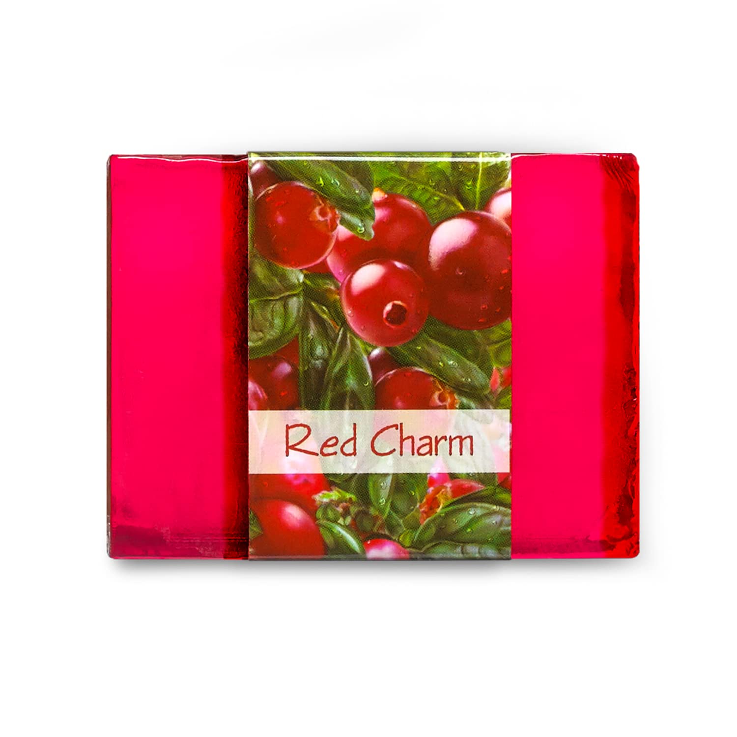 Glycerin Bar Soap Red Charm Scent – Natural, Vegan-Friendly, Hypoallergenic – Moisturizing and Hydrating with 100% Vegetable Glycerin – Sulfate-Free, Paraben-Free, Chemical-Free – 4.5 oz