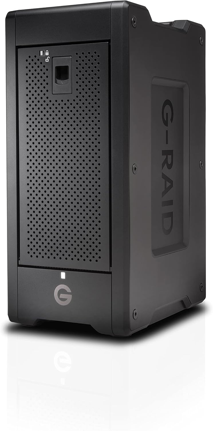 SanDisk Professional 144TB G-RAID Shuttle 8 – Transportable Enterprise-Class 8-Bay External Hard Drive, Thunderbolt 3 and USB-C, Hardware RAID, Up to 1900MB/s Read – SDPH48H-144T-NBAAB