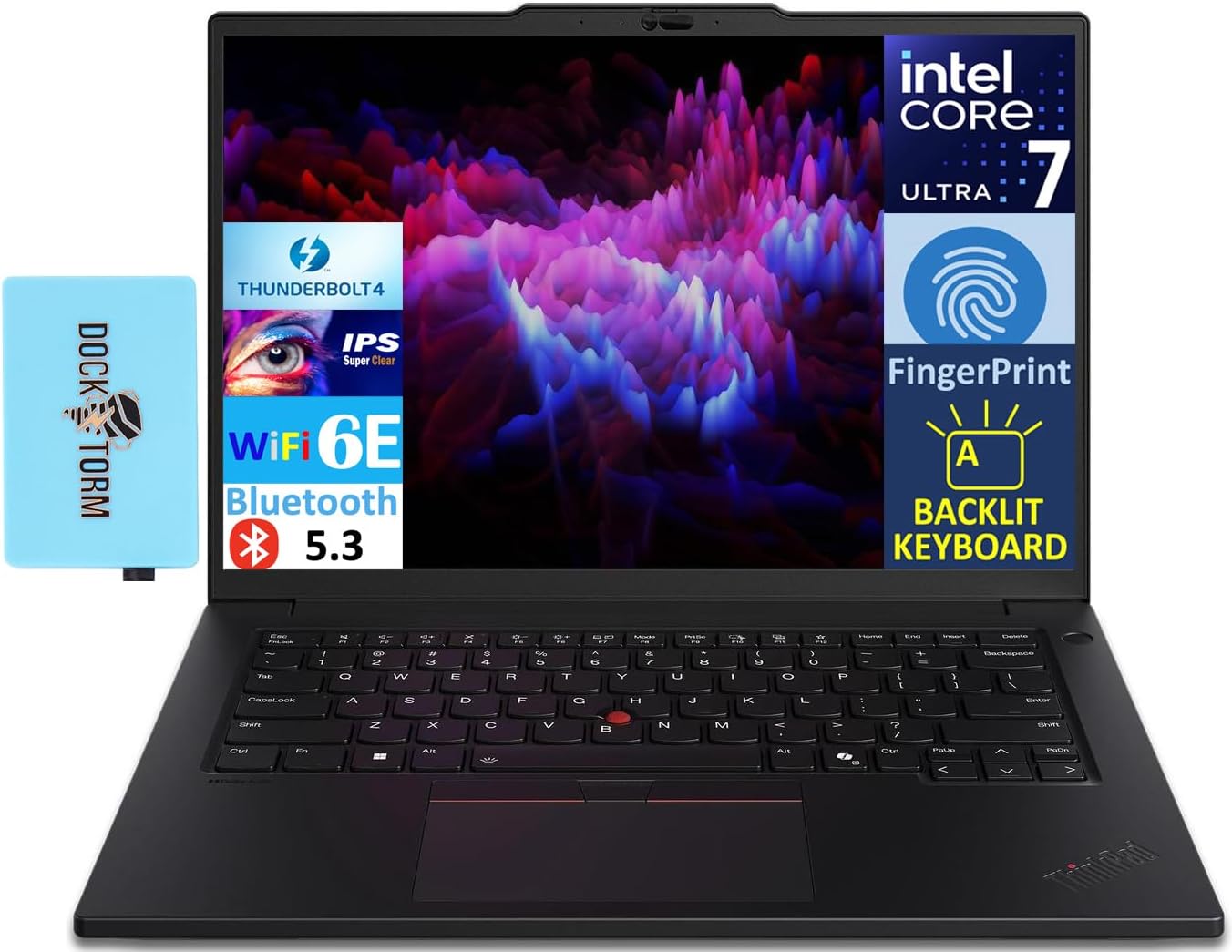 Lenovo ThinkPad P14s Gen 5 AI Powered Mobile Workstation 14.5 IPS WUXGA Display (Intel Ultra 7-155H, 64GB DDR5, 1TB SSD, RTX 500 Ada 4GB, Backlit KB, Fingerprint, Win 11 Pro) w/DKZ USB Port Expander