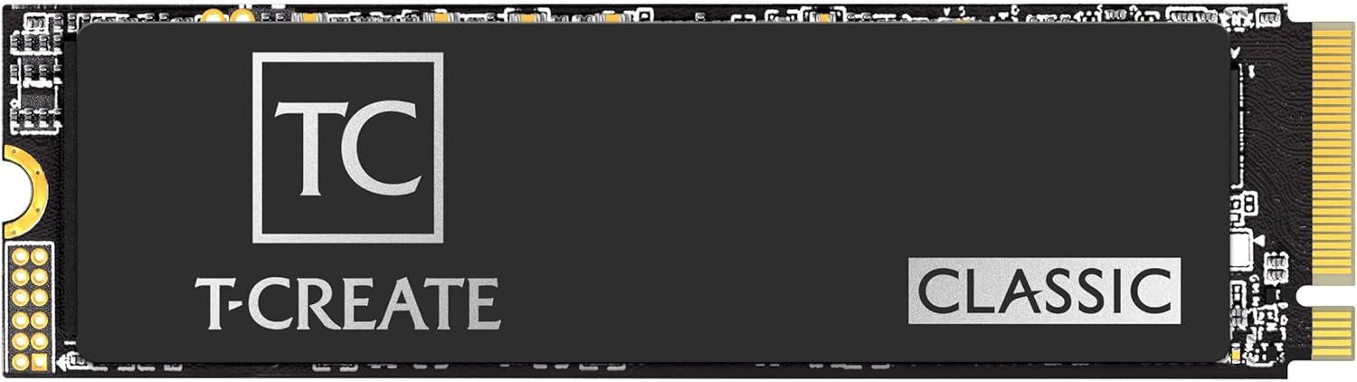 TEAMGROUP T-Create Classic C47 1TB PCIe 2280 NVMe Internal SSD, Read up to 7,400MB/s Design for Creators Gen4x4 Solid State Drive, Terabyte Written 1000TBW – TM8FFC001T0C129