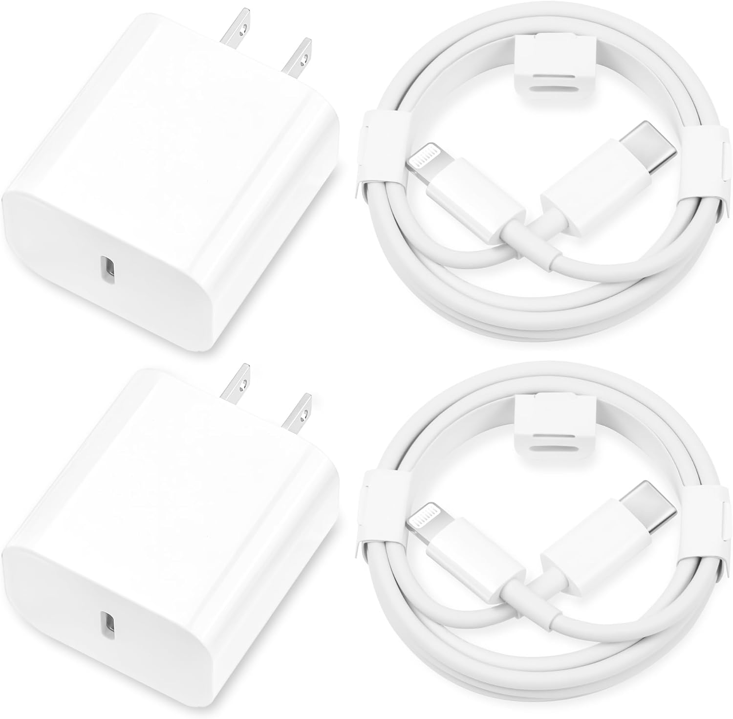 MAILESI for iPhone Charger Fast Charging,[MFi Certified] 2Pack 20W Type C Fast Charger Block with 6FT USB C Charger Cable Compatible for iPhone 14/13/12/11 Pro Max/11/Xs Max/XR/X,iPad,AirPods Pro