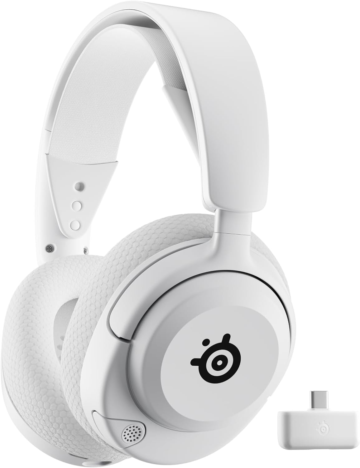 SteelSeries Arctis Nova 5 Wireless Multi-System Gaming Headset — White — Neodymium Magnetic Drivers — 100+ Audio Presets — 60 HR Battery — 2.4GHz or BT — Gen2.X Mic — PC, PS5, PS4, Switch, Mobile