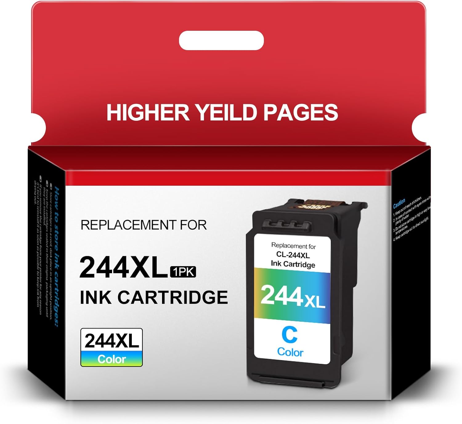 244XL Ink Cartridge for Canon Printer Ink CL-244 for Canon CL244 XL Compatiblefor MG2522 MG2500 MG2520 MX490 MX492 TR4520 TR4522 TS3322 TS3122 TS3100 Printer (1 Color)