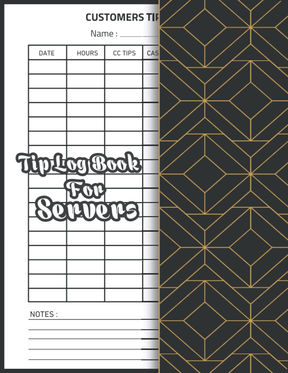 Tip Log Book for Servers: Ledger Tip Log Book | A Professional Tips log Book for tracking Daily Customer Tips | Waiter Tip tracker book for Servers | … Of Daily Customer Tips ; 8.5 x 11 Inches