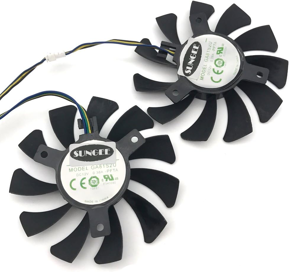 2Pcs/Lot 75mm GA81S2U DC 12V 0.38A 4Pin Dual Cooler Fan 40x40x40MM for ZOTAC Graphics Video Card Fans